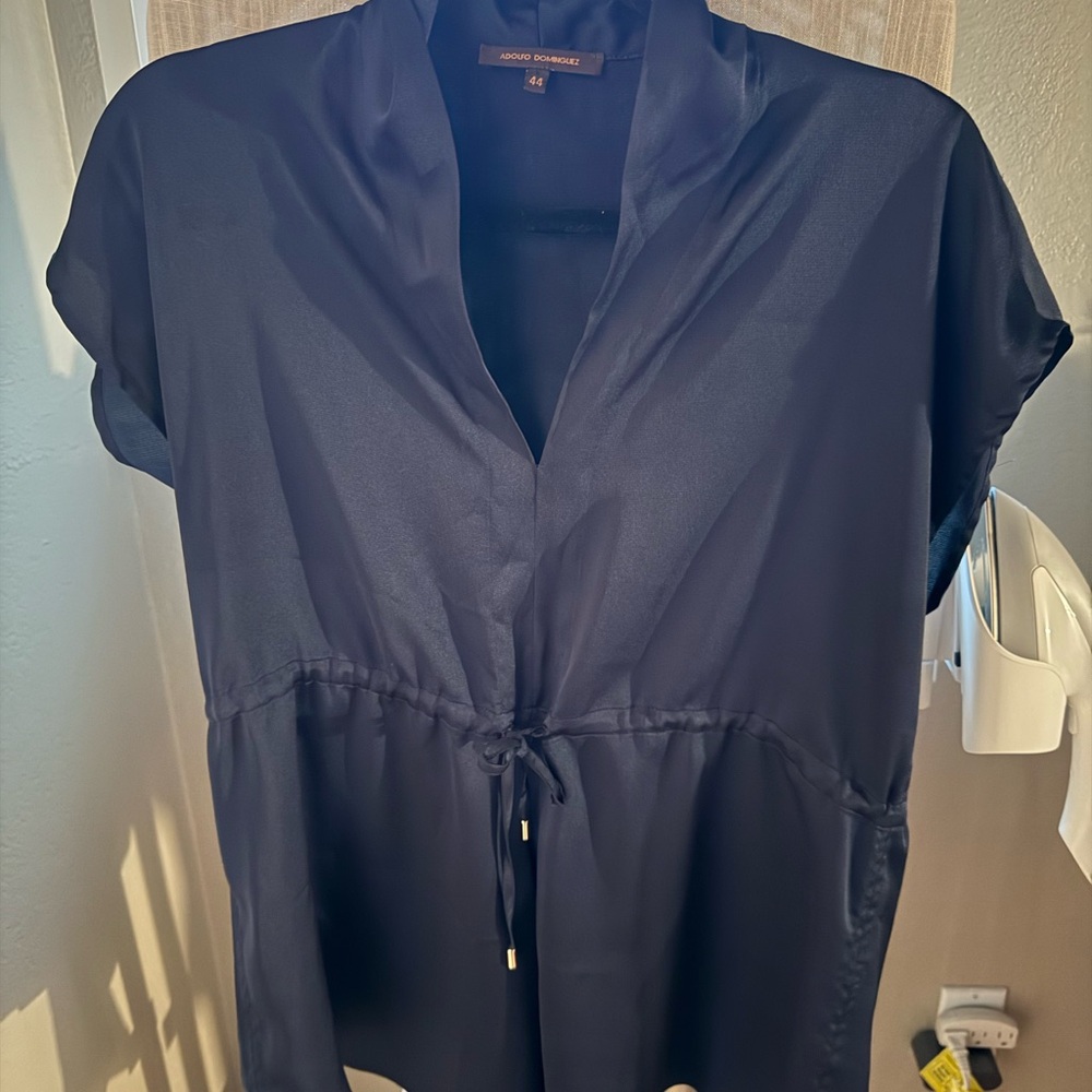 Adolfo Dominguez Dark Blue Blouse
